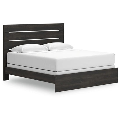 Hollivern - Dark Gray - King Panel Bed