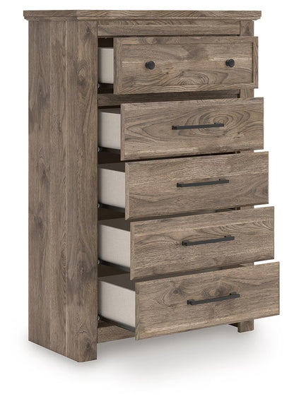 Rusticott - Brown - Five Drawer Chest