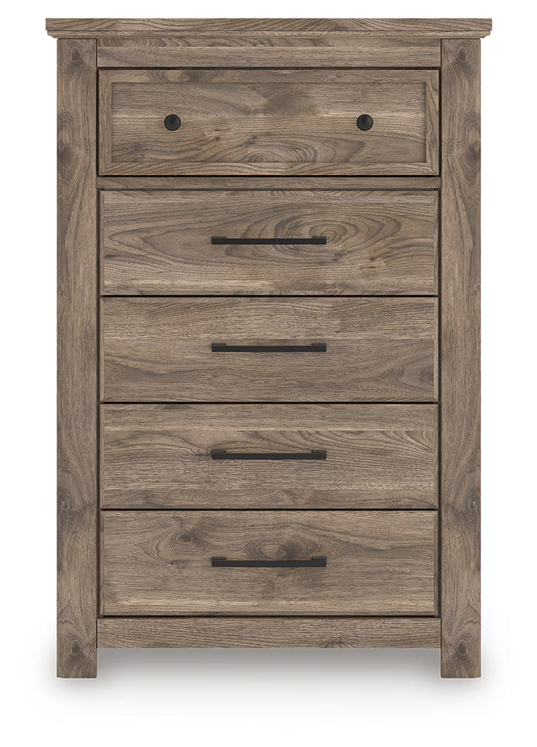 Rusticott - Brown - Five Drawer Chest