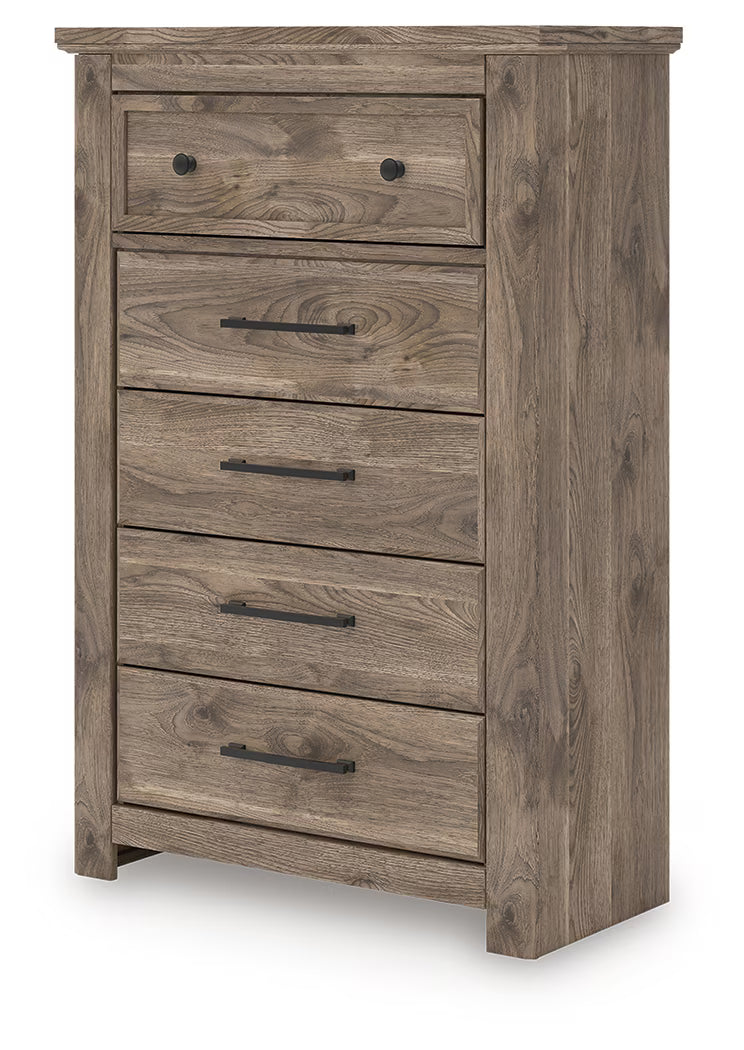 Rusticott - Brown - Five Drawer Chest