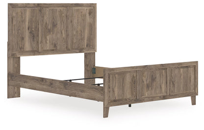 Rusticott - Brown - Queen Panel Bed