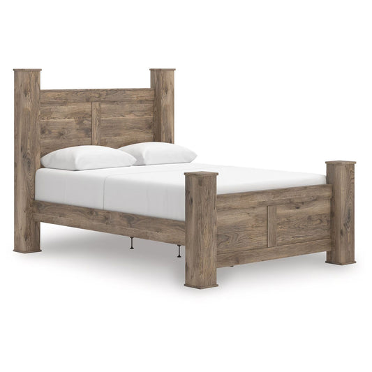 Rusticott - Brown - Queen Poster Bed