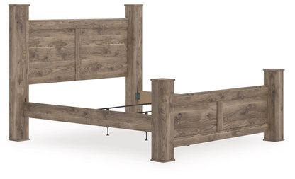 Rusticott - Brown - King Poster Bed