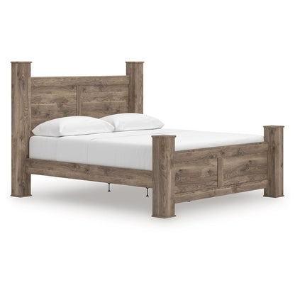 Rusticott - Brown - King Poster Bed