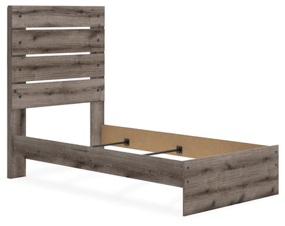 Graystorm - Brown Gray - Twin Panel Bed