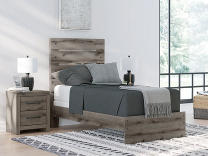 Graystorm - Brown Gray - Twin Panel Bed