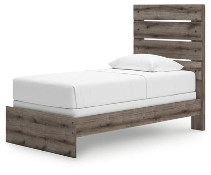 Graystorm - Brown Gray - Twin Panel Bed