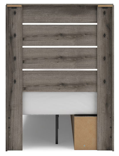 Graystorm - Brown Gray - Twin Panel Bed