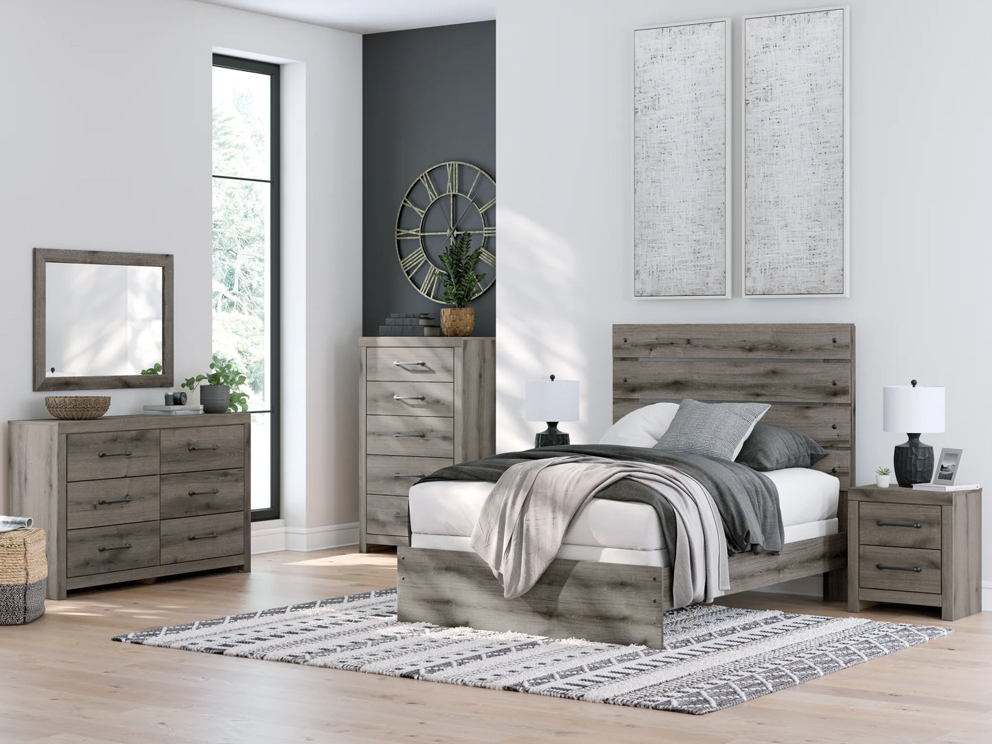 Graystorm - Brown Gray - Full Panel Bed