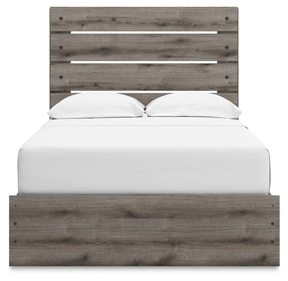 Graystorm - Full Panel Bed With Storage - Brown Gray