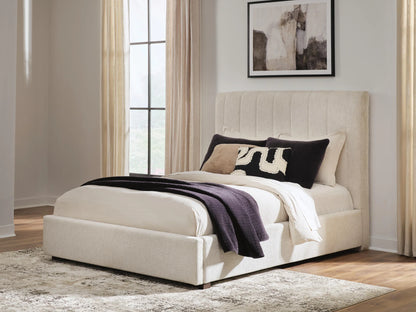 Brizmore - Queen Upholstered Storage Bed - Beige