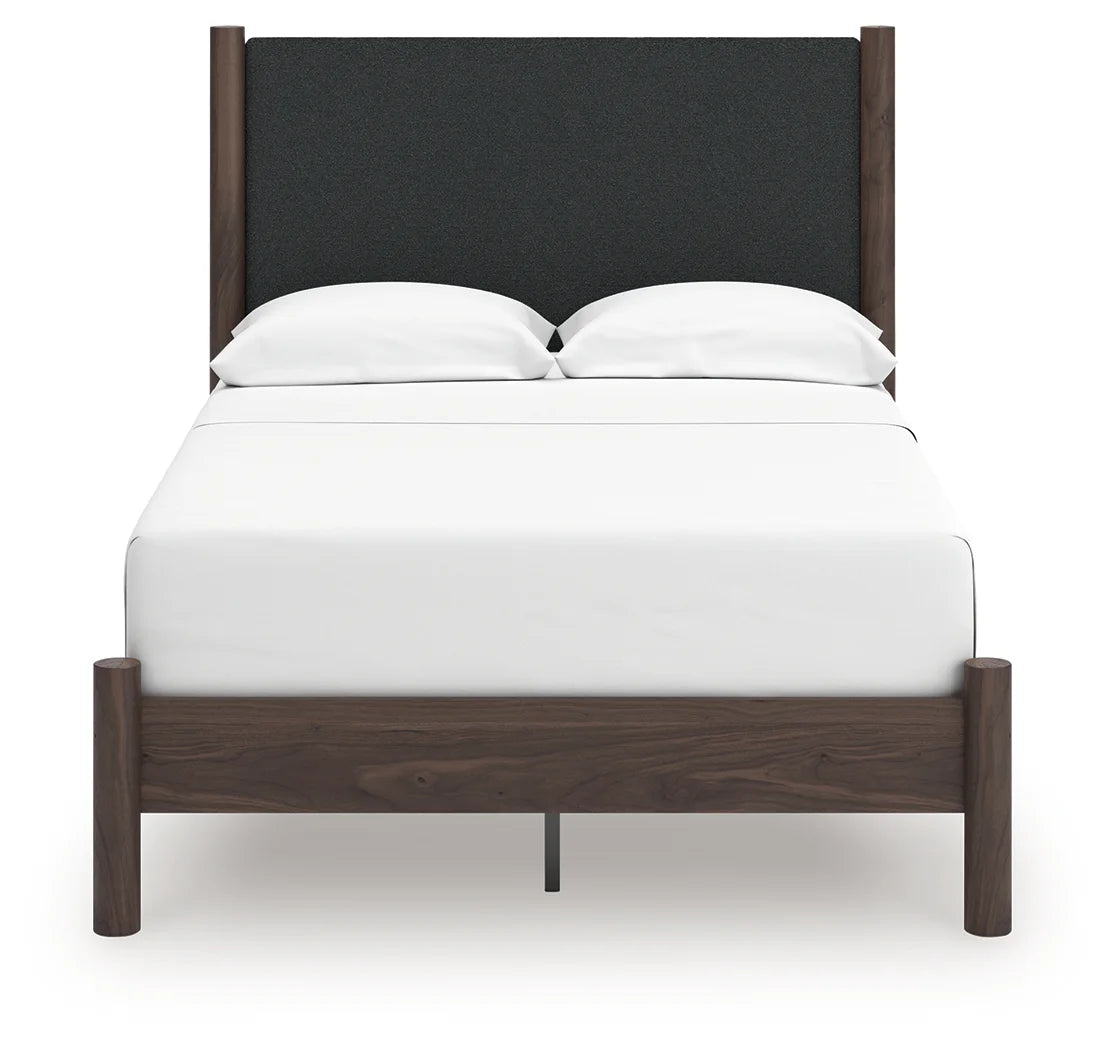 Pamytta - Full Upholstered Panel Platform Bed - Brown