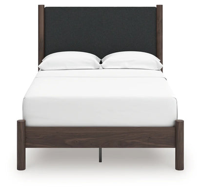Pamytta - Full Upholstered Panel Platform Bed - Brown