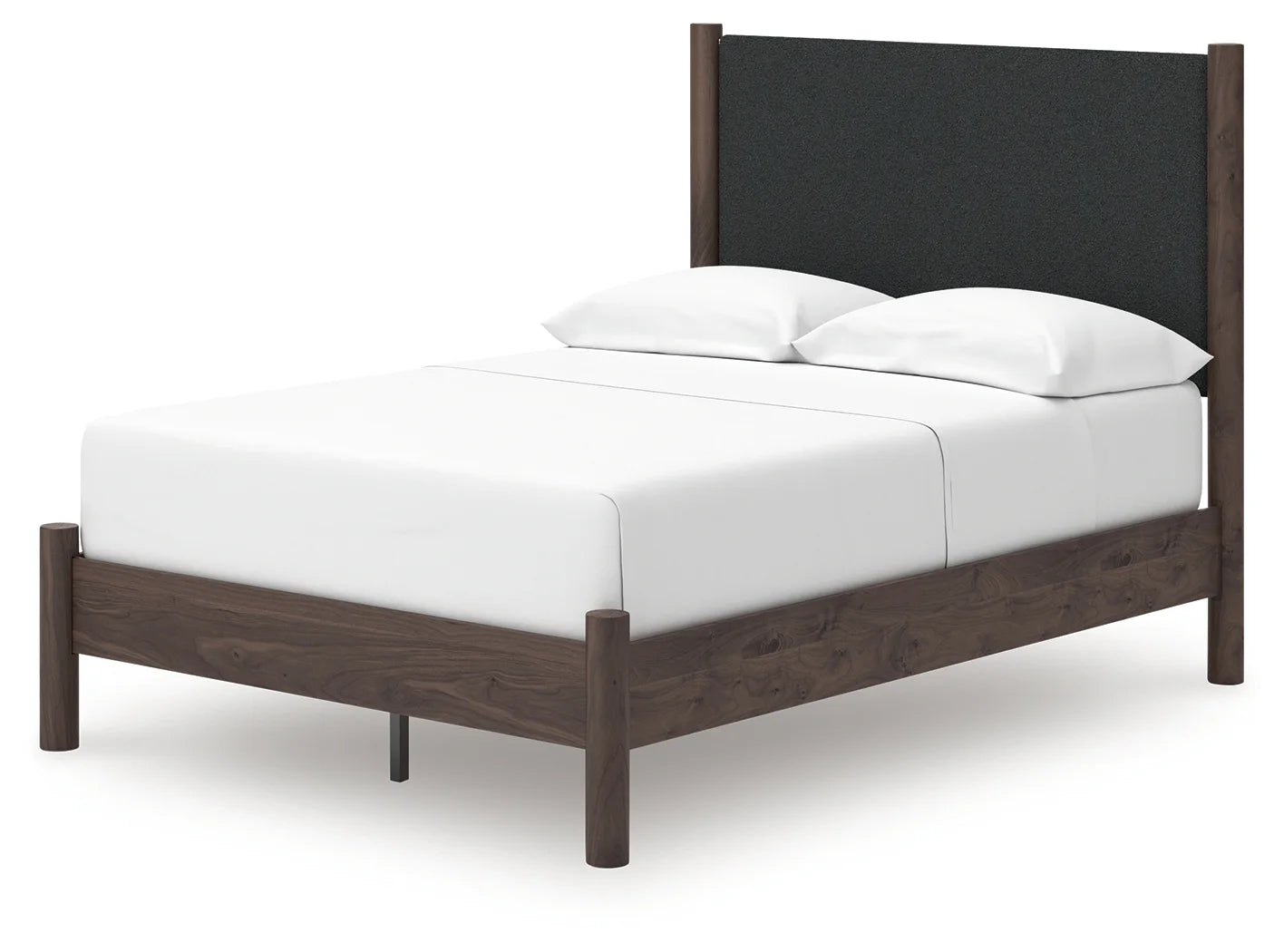 Pamytta - Full Upholstered Panel Platform Bed - Brown