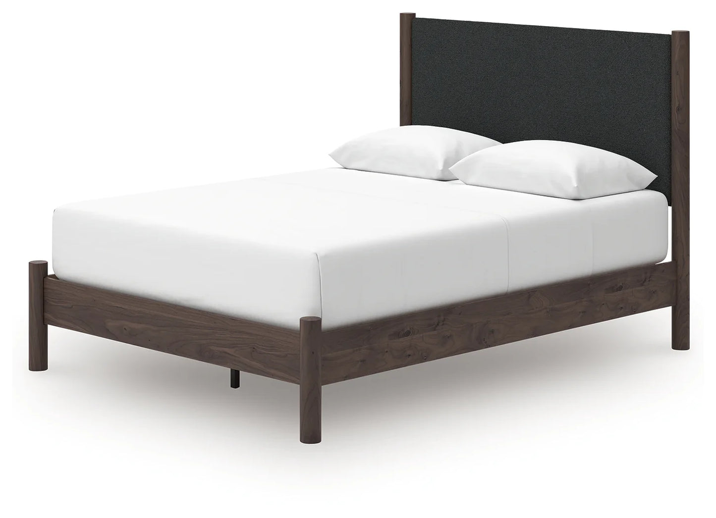 Pamytta - Queen Upholstered Panel Platform Bed - Brown