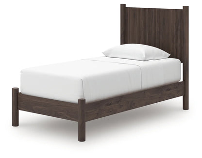 Pamytta - Twin Panel Platform Bed - Brown