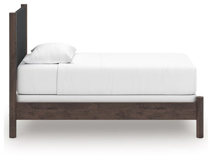 Pamytta - Brown - Twin Upholstered Panel Bed