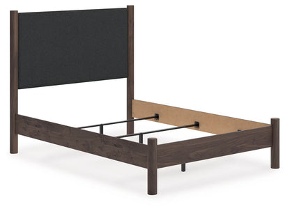 Pamytta - Brown - Full Upholstered Panel Bed