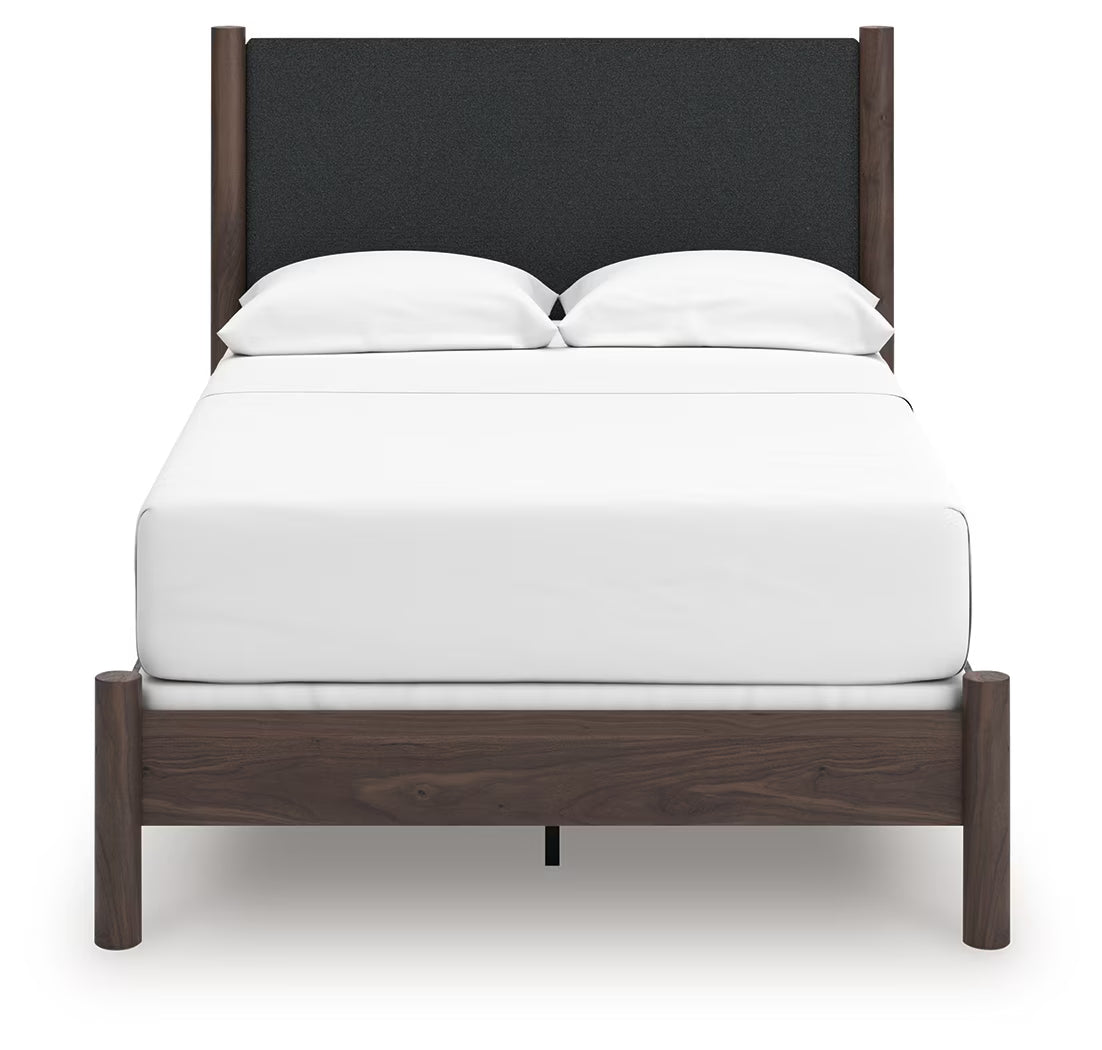 Pamytta - Brown - Full Upholstered Panel Bed