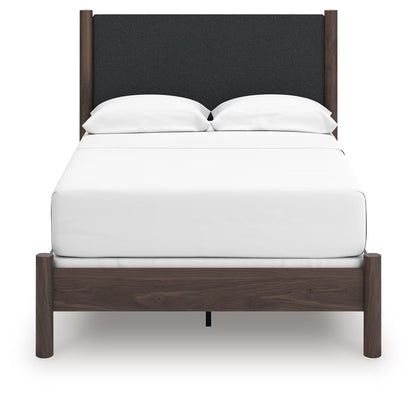 Pamytta - Brown - Full Upholstered Panel Bed
