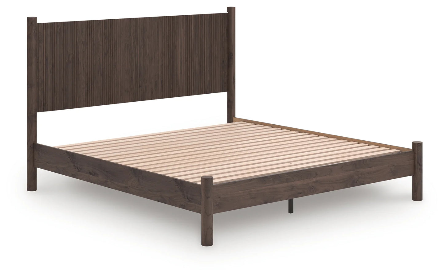 Pamytta - King Panel Platform Bed - Brown