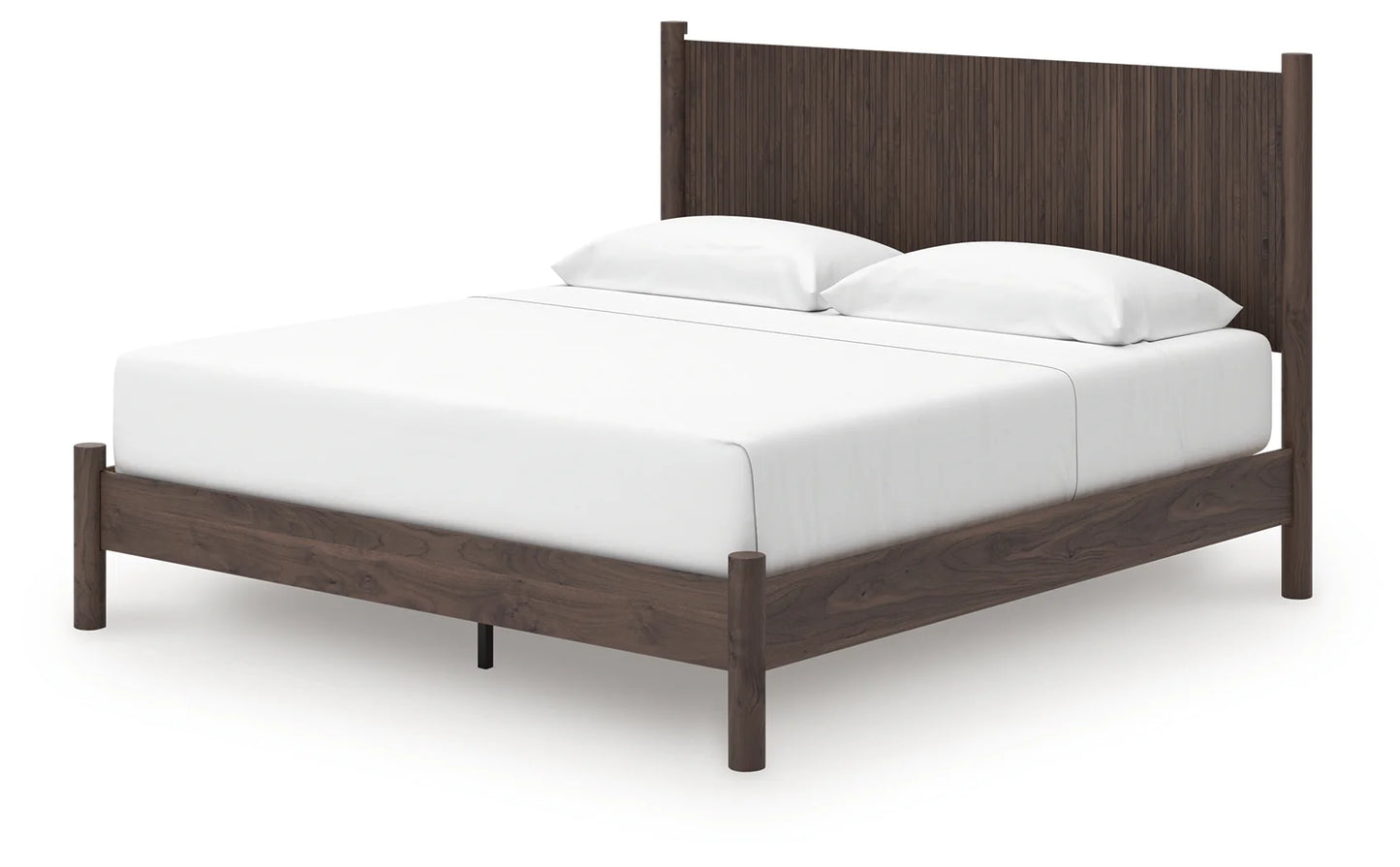 Pamytta - King Panel Platform Bed - Brown