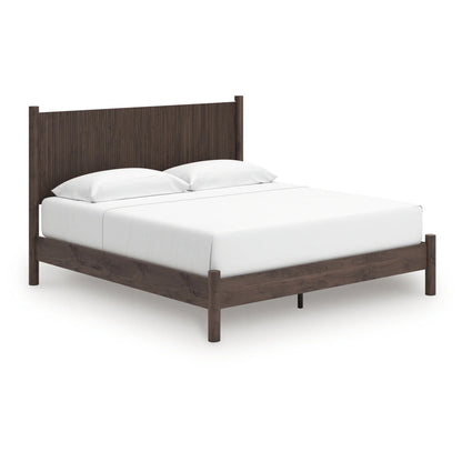Pamytta - King Panel Platform Bed - Brown