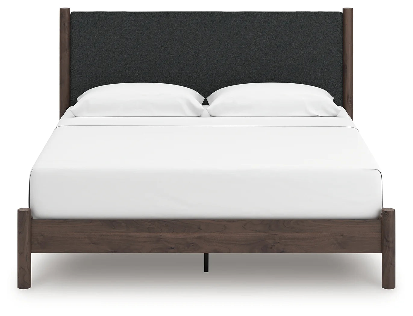 Pamytta - King Upholstered Panel Platform Bed - Brown