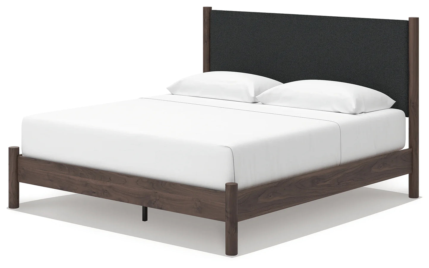 Pamytta - King Upholstered Panel Platform Bed - Brown
