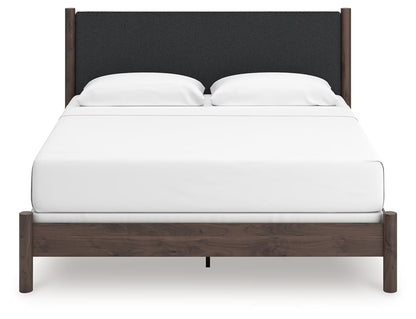 Pamytta - Brown - King Upholstered Panel Bed
