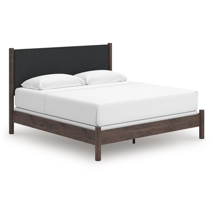 Pamytta - Brown - King Upholstered Panel Bed