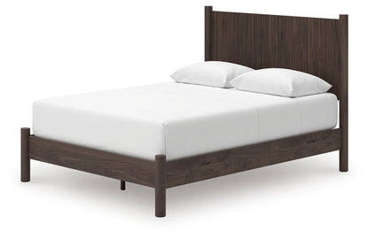 Pamytta - Queen Panel Platform Bed - Brown