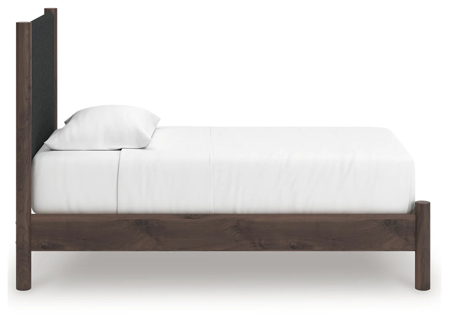 Pamytta - Twin Upholstered Panel Platform Bed - Brown
