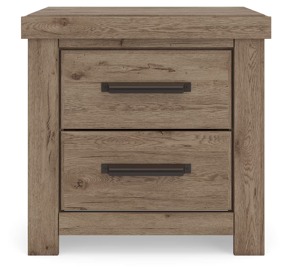 Oliandon - Two Drawer Night Stand - Light Brown