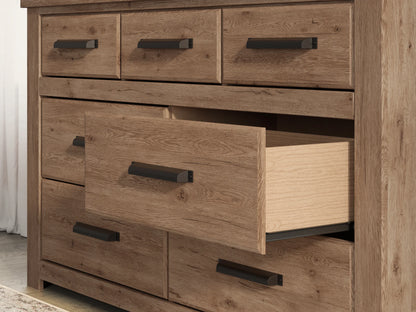 Oliandon - Dresser And Mirror - Light Brown