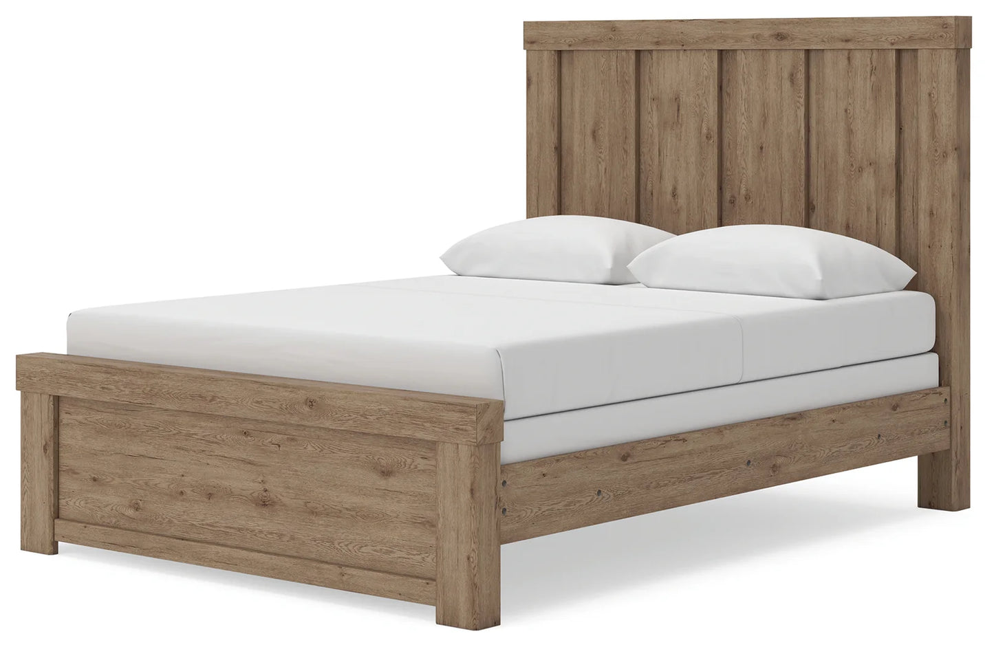 Oliandon - Queen Panel Bed - Light Brown