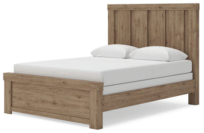 Oliandon - Queen Panel Bed - Light Brown