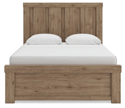 Oliandon - Queen Panel Bed - Light Brown