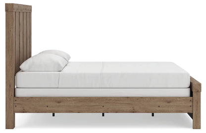 Oliandon - Queen Panel Bed - Light Brown
