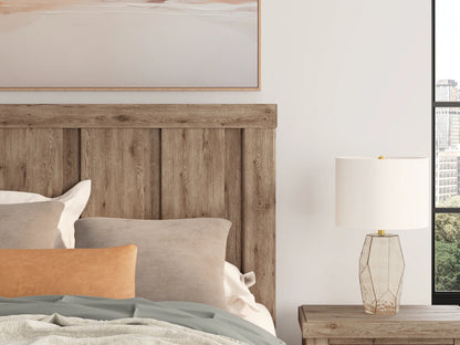 Oliandon - Queen Panel Storage Bed - Light Brown