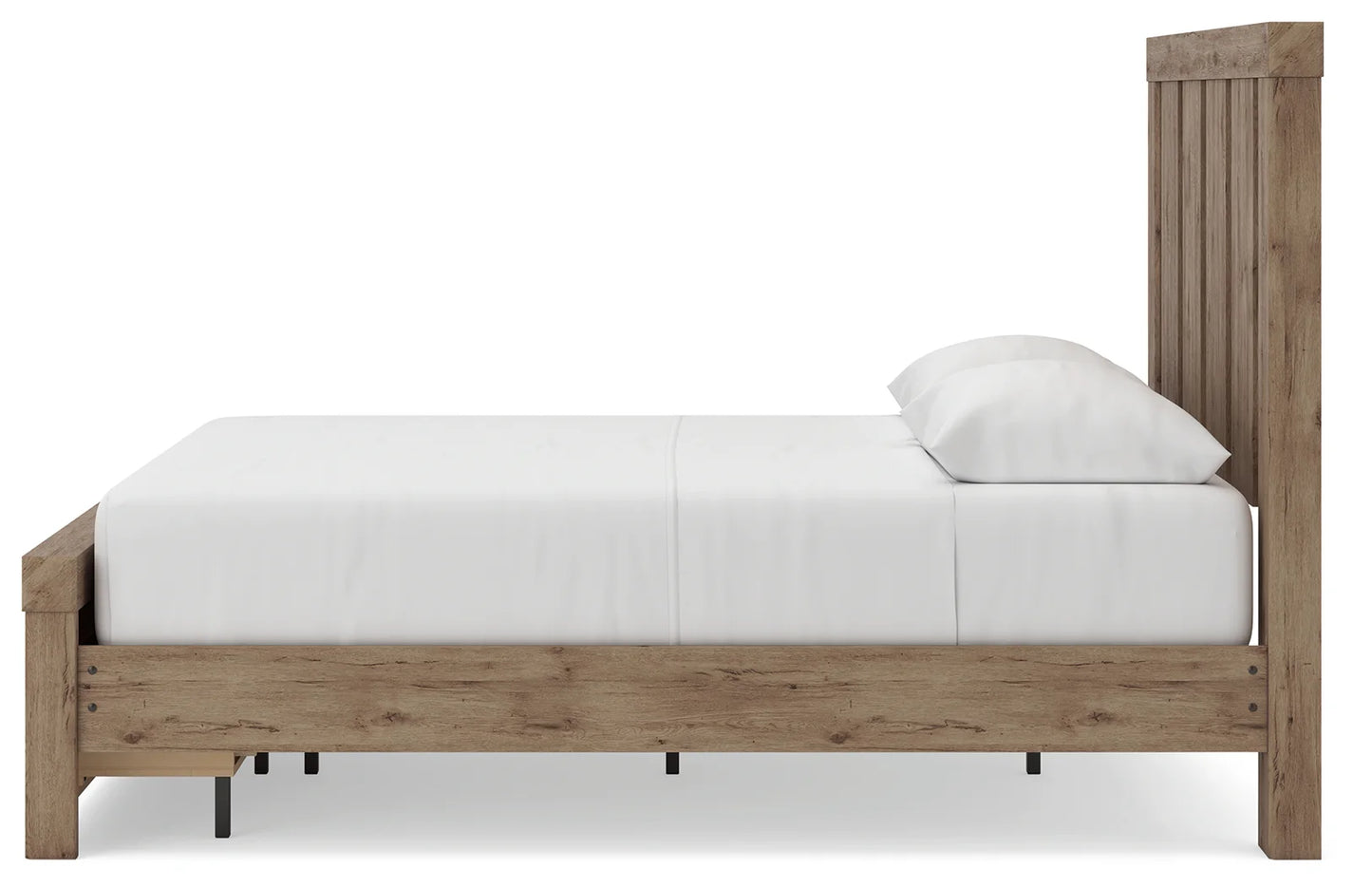 Oliandon - Queen Panel Storage Bed - Light Brown