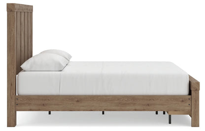 Oliandon - Queen Panel Storage Bed - Light Brown