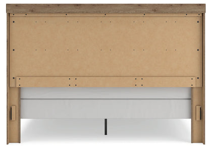 Oliandon - King Panel Bed - Light Brown