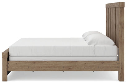 Oliandon - King Panel Bed - Light Brown