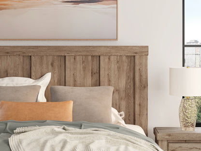 Oliandon - King Panel Bed - Light Brown