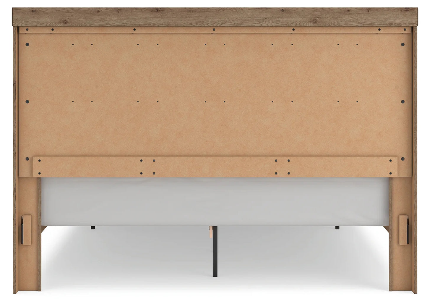 Oliandon - King Panel Storage Bed - Light Brown