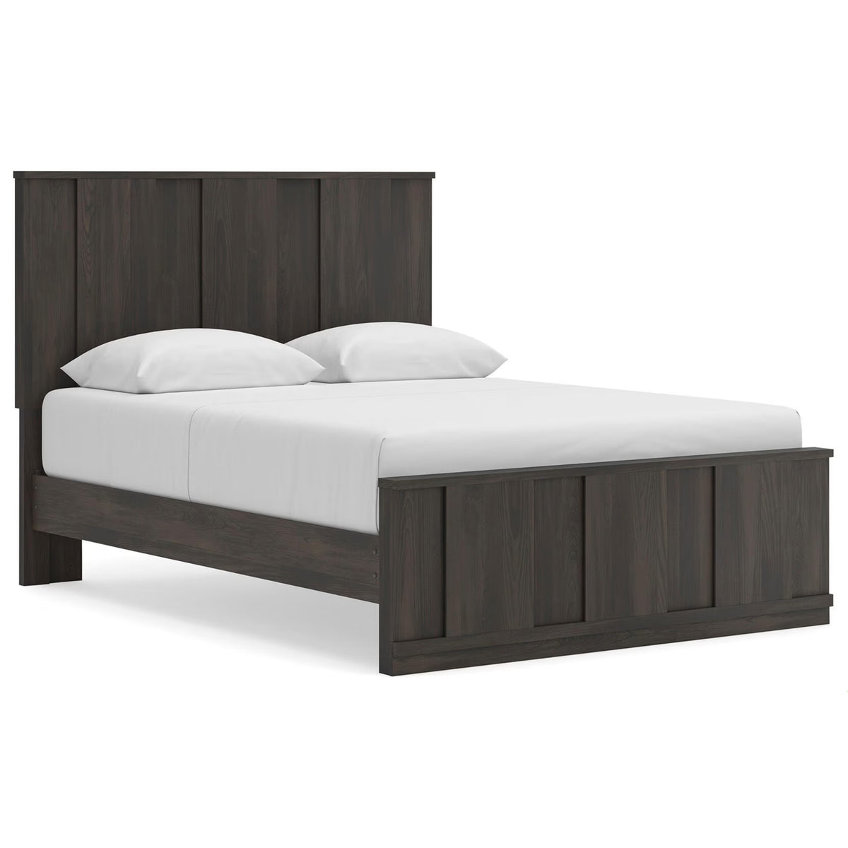 Shaehartin - Queen Panel Platform Bed - Dark Brown