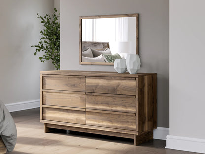 Chirason - Brown - Six Drawer Dresser And Mirror