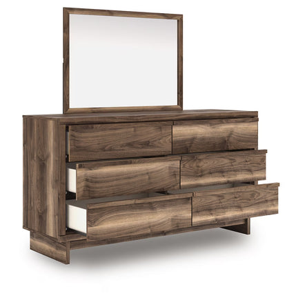 Chirason - Brown - Six Drawer Dresser And Mirror
