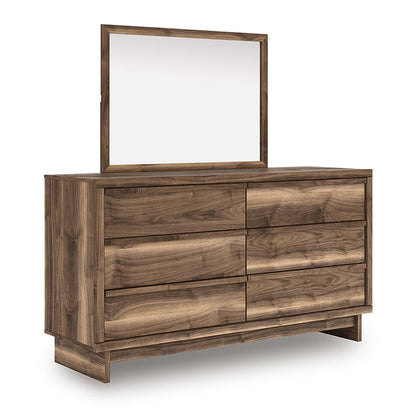 Chirason - Brown - Six Drawer Dresser And Mirror